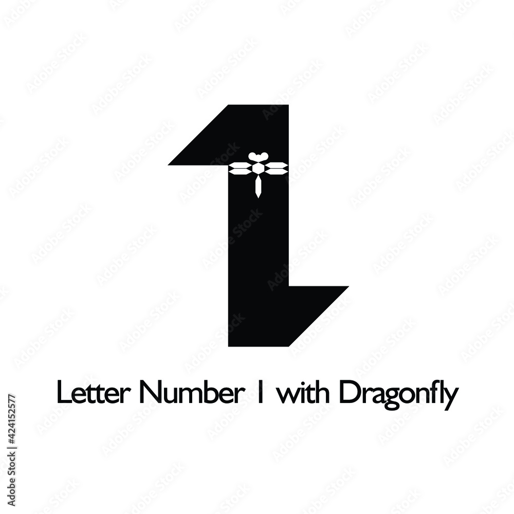 Letter Number 9 witth Dragonfly Icon