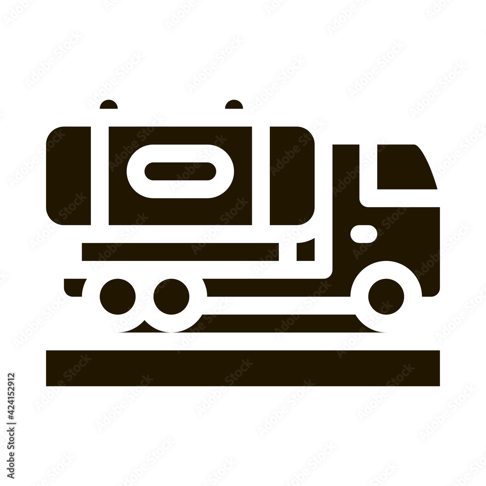 fruit delivering cargo glyph icon vector. fruit delivering cargo sign. isolated symbol illustration