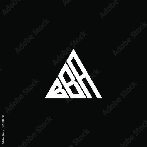 B B A letter logo creative design on black color background. BBA icon