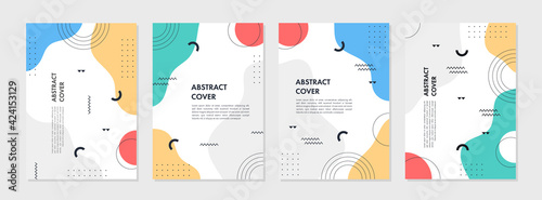 Set of abstract creative artistic templates. Universal cover Designs for Annual Report, Brochures, Flyers, Presentations, Leaflet, Magazine.