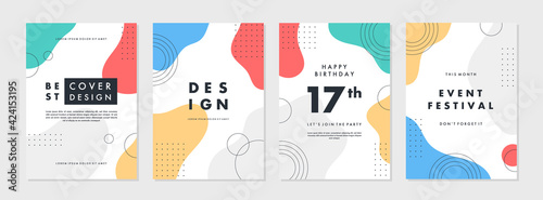 Set of abstract creative artistic templates. Universal cover Designs for Annual Report, Brochures, Flyers, Presentations, Leaflet, Magazine.