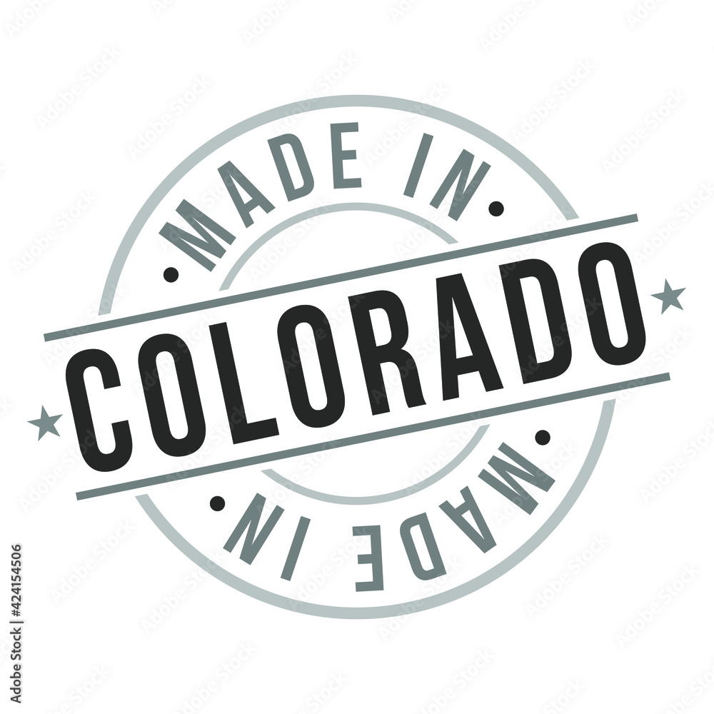 Fototapeta premium Made in Colorado Stamp Logo Icon Symbol Design. Seal National Product Badge vector.