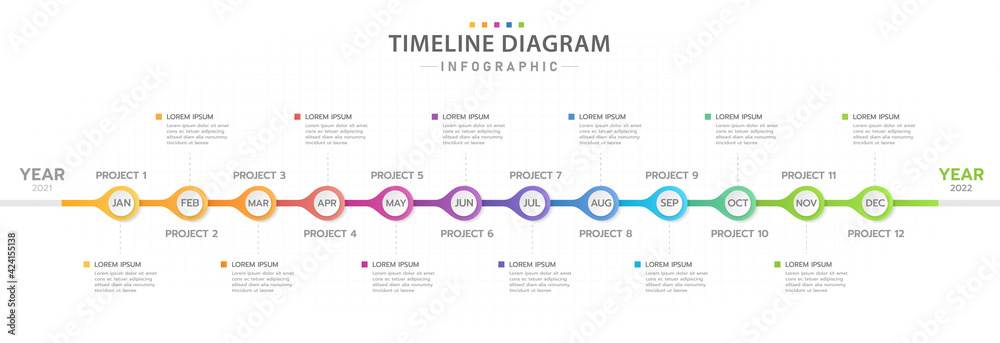 Infographic template for business. 12 Months modern Timeline diagram calendar, presentation vector infographic. Infographic template for business. 12 Months modern Timeline diagram calendar, presentation vector infographic.