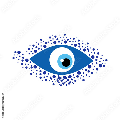 Amulet evil eye isolated. Talisman to protect against evil eye.