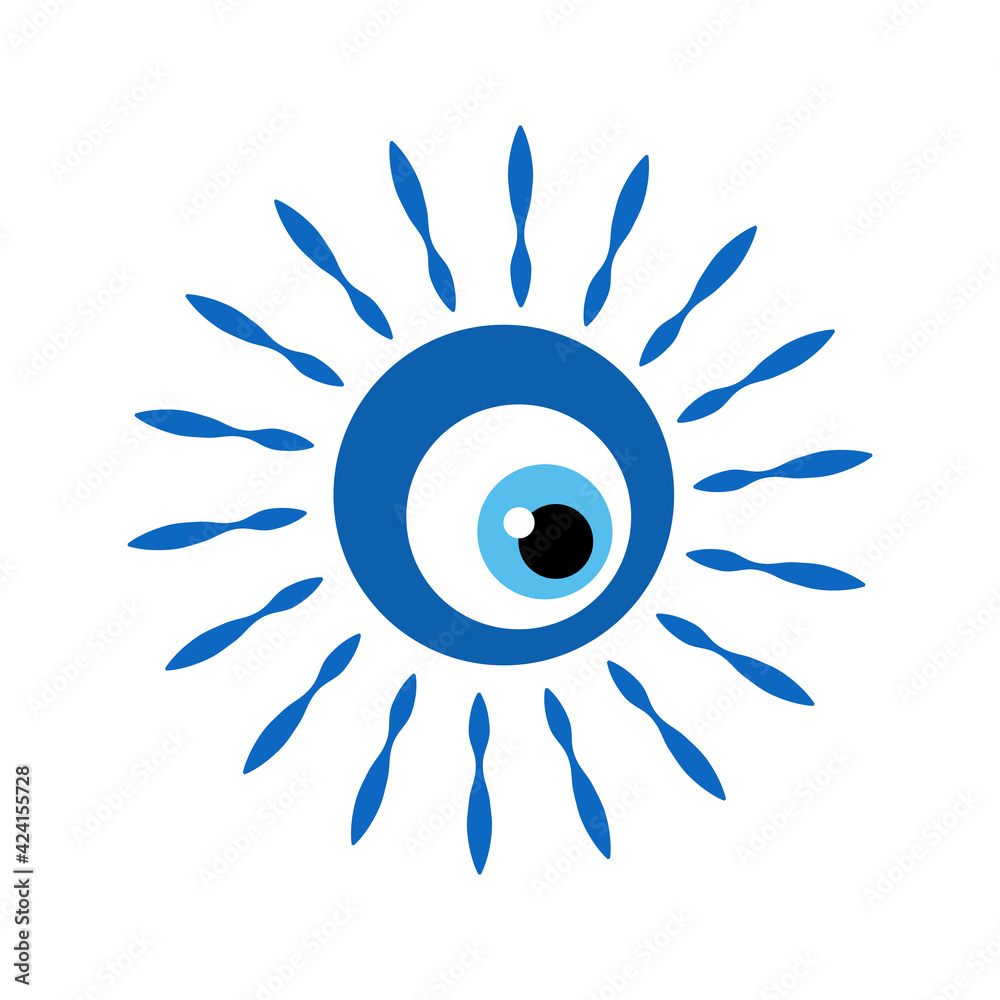 Greek evil eye, symbol of protection. Glass Turkish eye Nazar Boncugu. Amulet, talisman from the evil eye Greek evil eye, symbol of protection. Glass Turkish eye Nazar Boncugu. Amulet, talisman from the evil eye