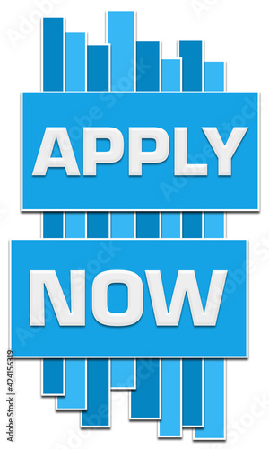 Apply Now Blue Vertical Squares Boxes 