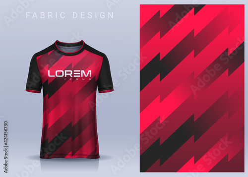 Fabric textile for Sport t-shirt ,Soccer jersey mockup for football club. uniform front view.