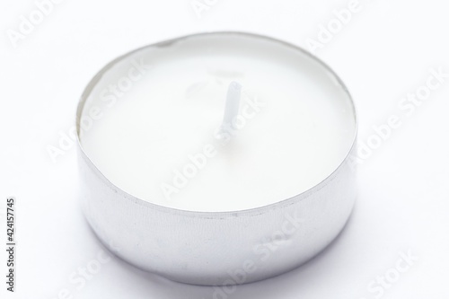 Candle does not burn concept closeup party romantic. party romantic.