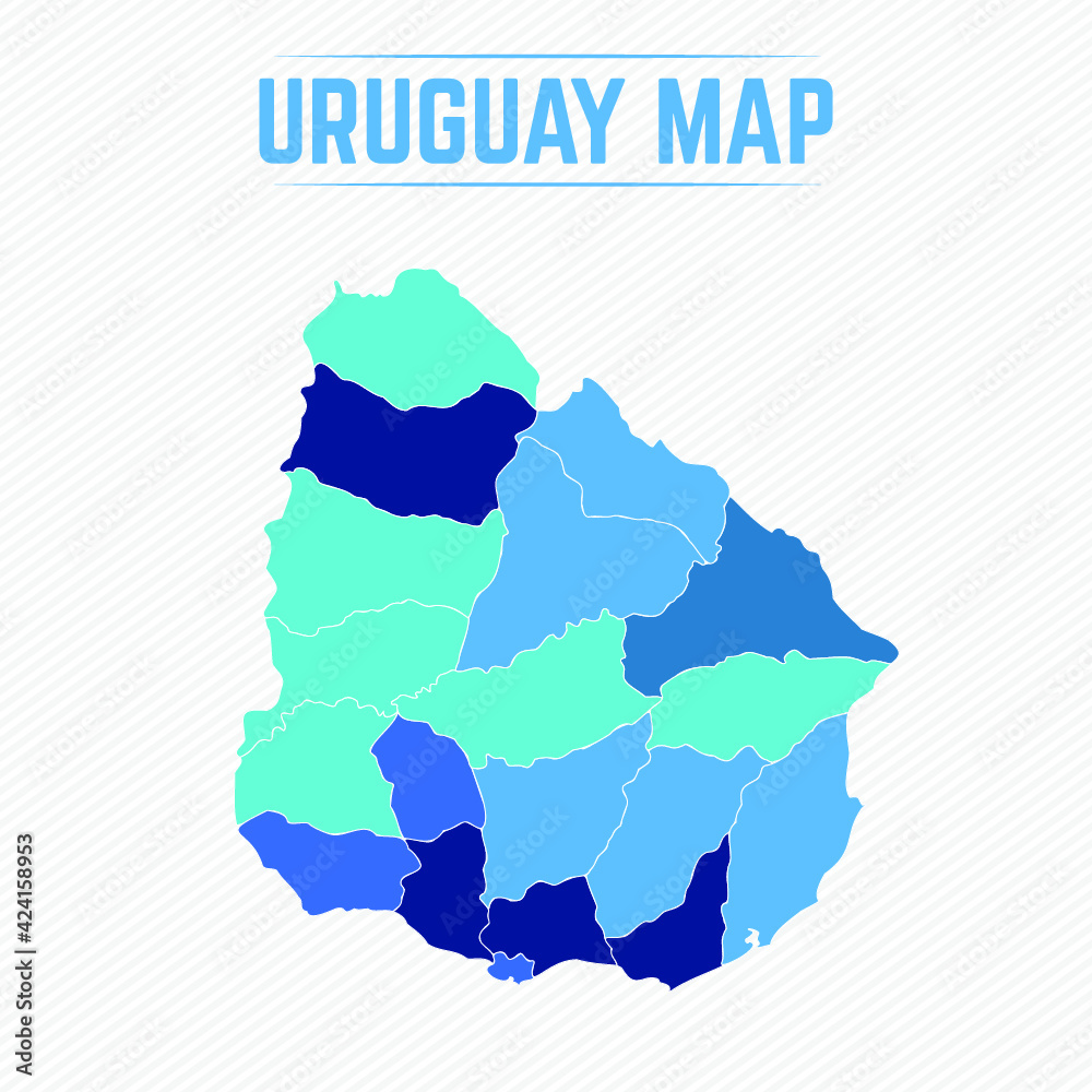 Uruguay Detailed Map With States