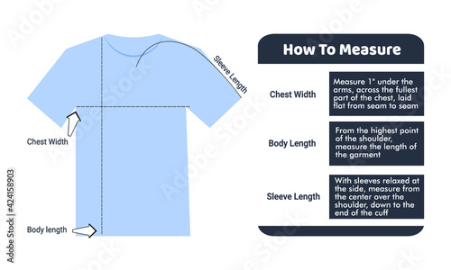 Tshirt Size Measure Infographic Guide