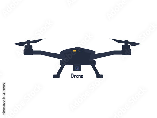 Drone with Action Camera vector illustration