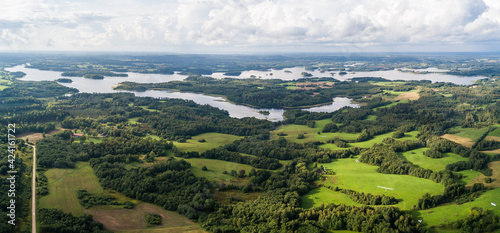 Ezezers is the lake in Latvia which has the largest number of islands. Catured from above.