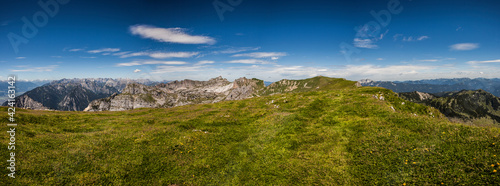 Panorama view Vorderes Sonnwendjoch mountain in Tyrol, Austria