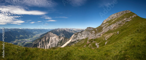 Panorama view Vorderes Sonnwendjoch mountain in Tyrol, Austria © BirgitKorber