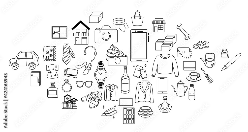 Simple icons for various lifestyles Simple icons for various lifestyles