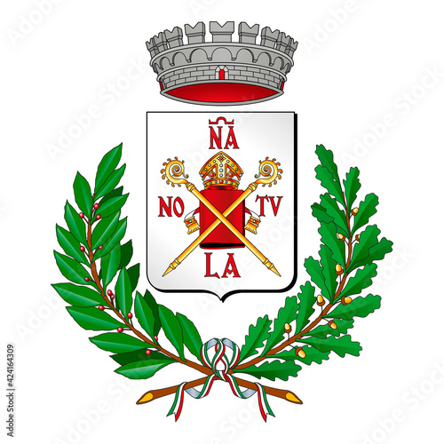 City of Nonantola (Modena), Italy, coat of arms, vector illustration