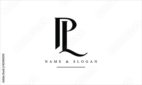 PL, LP, P, L abstract letters logo monogram