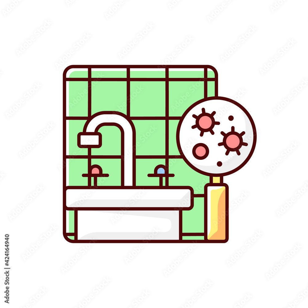 Mold RGB color icon. Molds and bacteria can produce dangerous