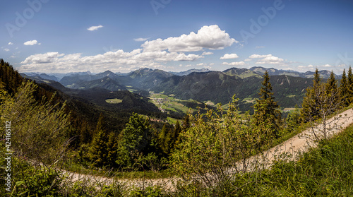 Panorama view from Pendling mountain in Tyrol, Austria