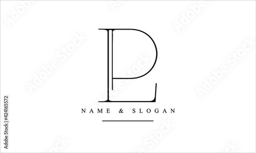 PL, LP, P, L abstract letters logo monogram