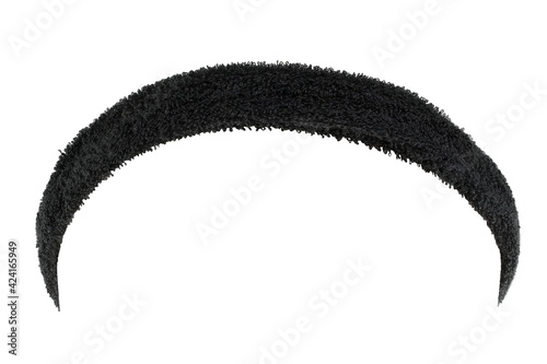 Photographie Black training headband isolated on white