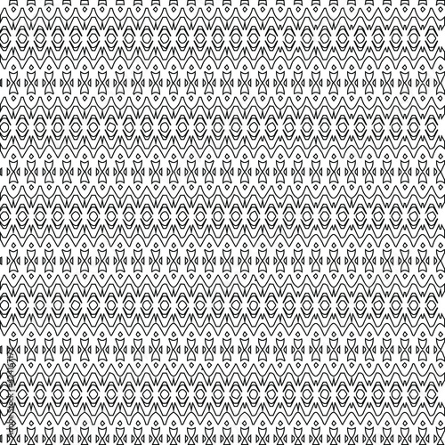 Geometric vector pattern with triangular elements. Seamless abstract ornament for wallpapers and backgrounds. Black and white colors.
