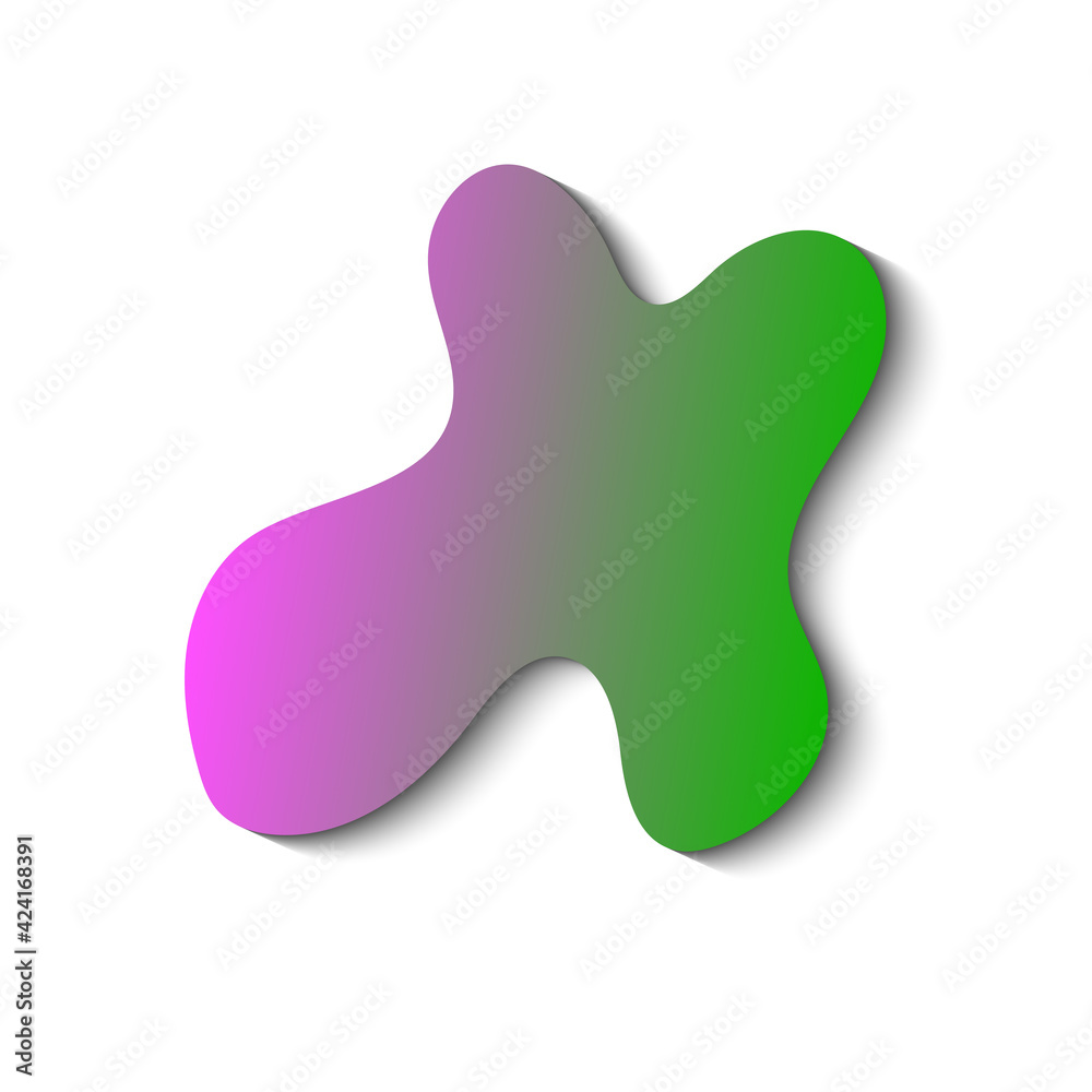 Creative liquid shape. Modern style amoeba design.