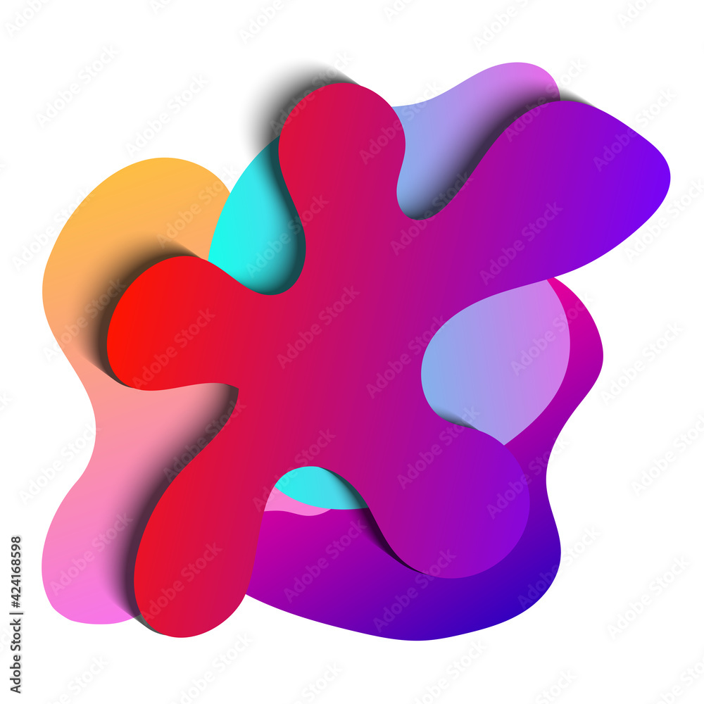 Modern colorful liquid style design elements. Abstract background.