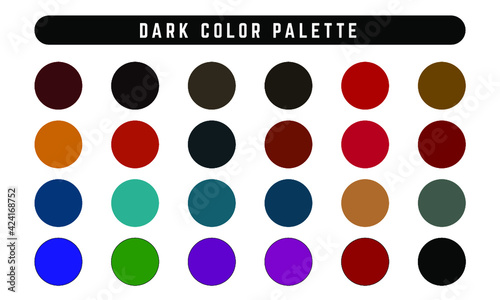 Dark Color Palette Set