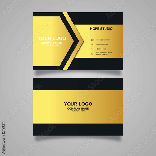 elegant gold business card design template
