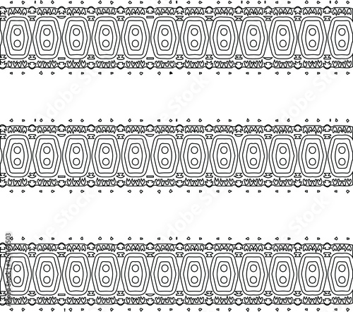 Geometric vector pattern with triangular elements. Seamless abstract ornament for wallpapers and backgrounds. Black and white colors.
