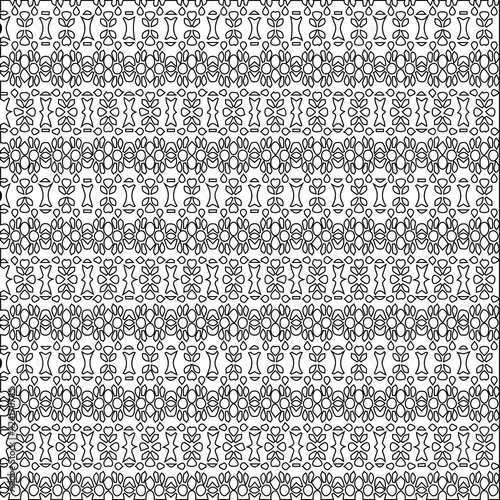 Geometric vector pattern with triangular elements. Seamless abstract ornament for wallpapers and backgrounds. Black and white colors.
