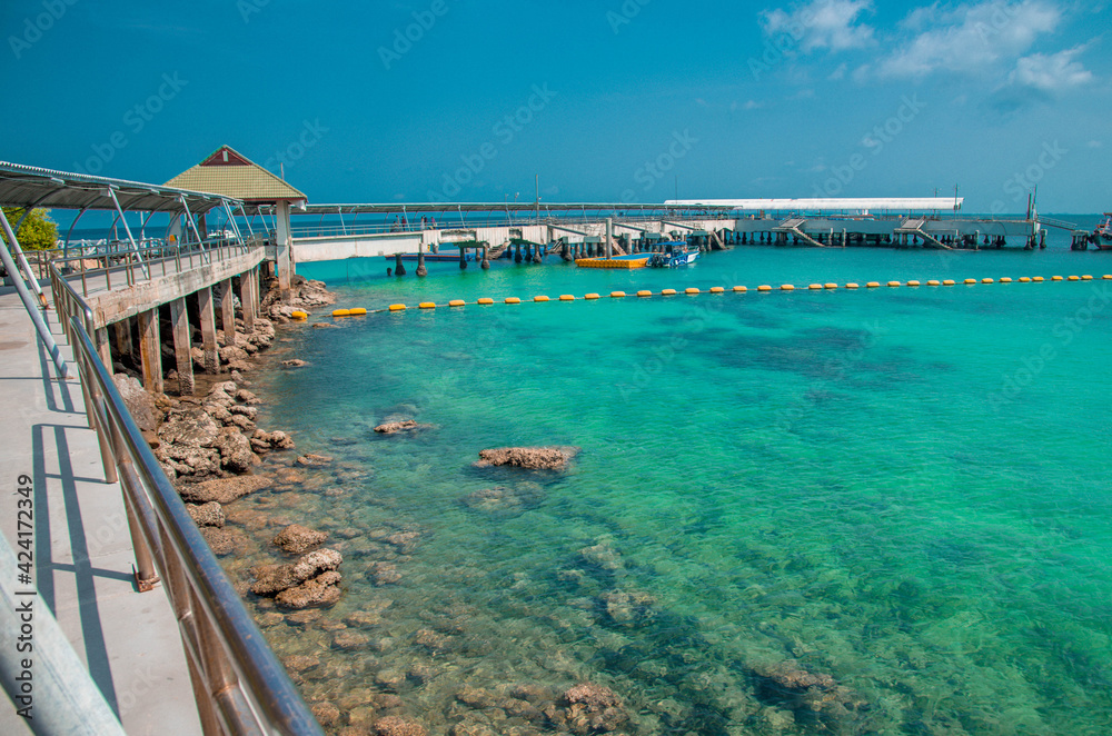 Sea at the Koh Larn tourism port, Pattaya, Thailand