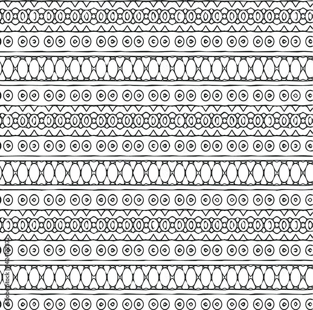 Geometric vector pattern with triangular elements. Seamless abstract ornament for wallpapers and backgrounds. Black and white colors.
Geometric vector pattern with triangular elements. Seamless abstract ornament for wallpapers and backgrounds. Black and white colors.