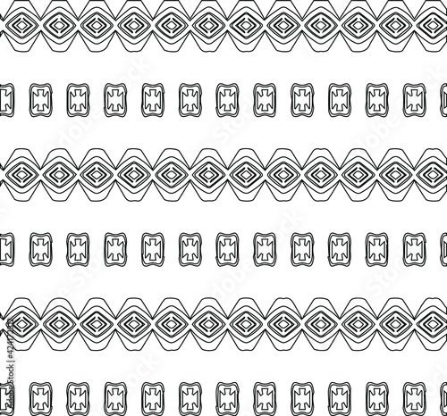 Geometric vector pattern with triangular elements. Seamless abstract ornament for wallpapers and backgrounds. Black and white colors.
