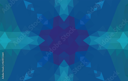 Geometric design, Mosaic of a vector kaleidoscope, abstract Mosaic Background, colorful Futuristic Background, geometric Triangular Pattern. Mosaic texture. Stained glass effect. 10 EPS Vector