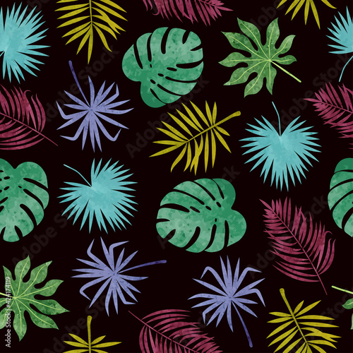 Seamless colorful tropical ...