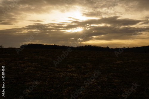 Sonnenuntergang im Frühling