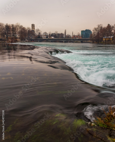 sunset over the river
