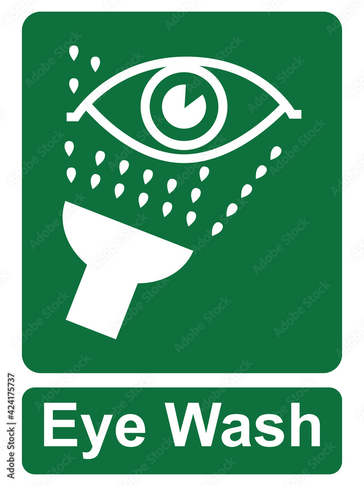 Naklejka premium Emergency Eye wash sign. ESP10