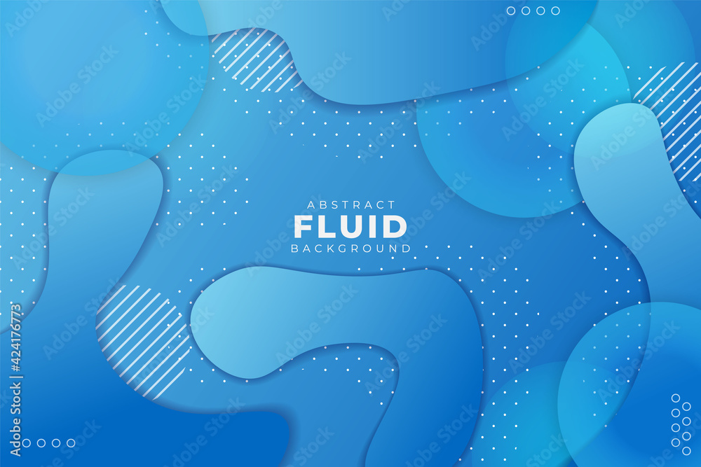 Abstract Dynamic Fluid Shape Gradient Background Blue with Glow Circle Effect