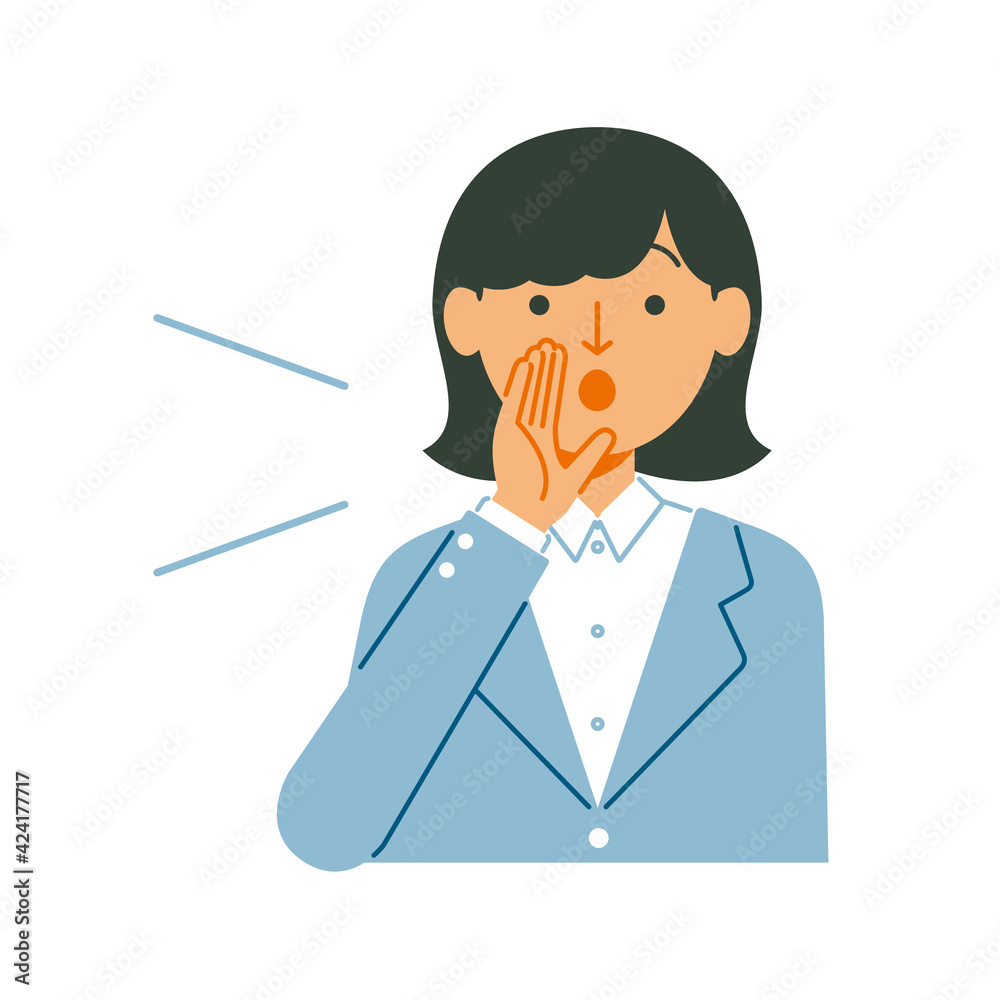 こっそり話すスーツ姿の女性 Stock Vector Adobe Stock