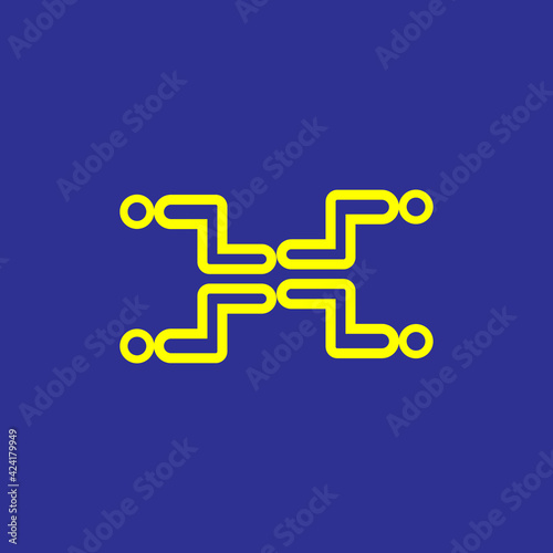 H flat icon. Simple style hotel company logo symbol. Logo design element. T-shirt printing.  Vector for sticker.