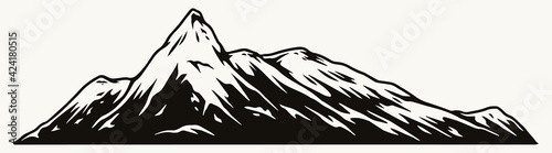 Mountain peak monochrome concept