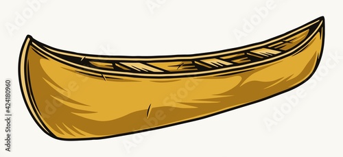 Canoe boat colorful concept