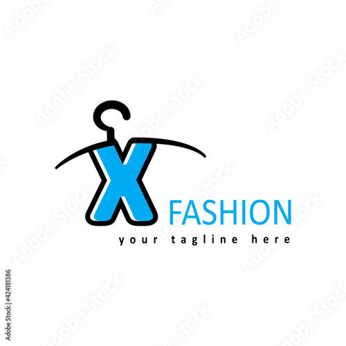 illustration of minimalist botique logo design . the elegant hanger icon