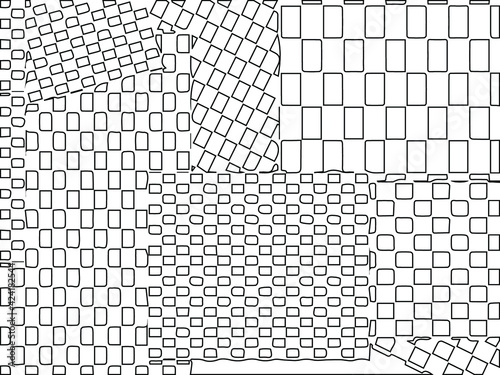 Geometric vector pattern with triangular elements. abstract ornament for wallpapers and backgrounds. Black and white colors.
