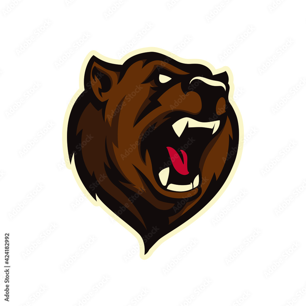Bear head sports logo mascot Bear head sports logo mascot