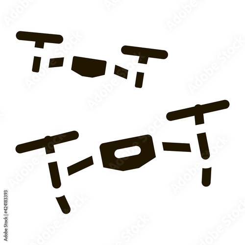 drone racing glyph icon vector. drone racing sign. isolated symbol illustration