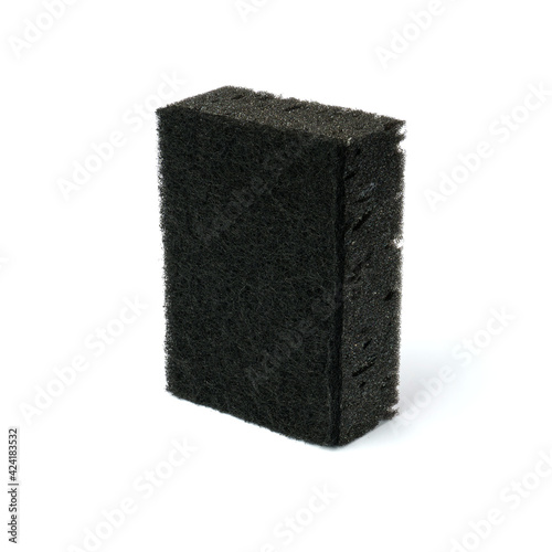 dish washing sponge isolated on white background.